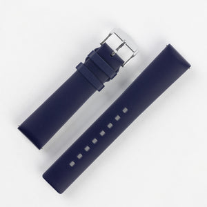 Hirsch Pure Natural Rubber Waterproof Watch Strap BLUE 20 mm