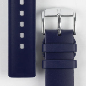 Hirsch Pure Natural Rubber Waterproof Watch Strap BLUE 20 mm