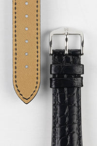 Hirsch REGENT Black Genuine Alligator Leather Watch Strap 18 mm M