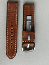 Load image into Gallery viewer, Rios1931 OXFORD Vintage Leather flat Watch Strap Golden Brown 22mm