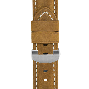 Vertigo Deployment Buffalo Suede Watch Strap HONEY BROWN for Panerai