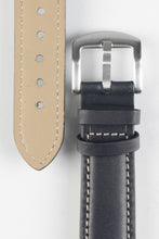 Load image into Gallery viewer, Pebro CADW Padded Vintage Leather Watch Strap in BLACK 20 mm