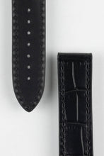 Load image into Gallery viewer, Rios1931 - Alligator Embossed Leather Watch Strap for Omega folding clasp - BLACK