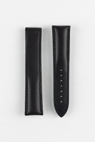 Rios1931 - Calf Leather Watch Strap for Omega folding clasp - BLACK