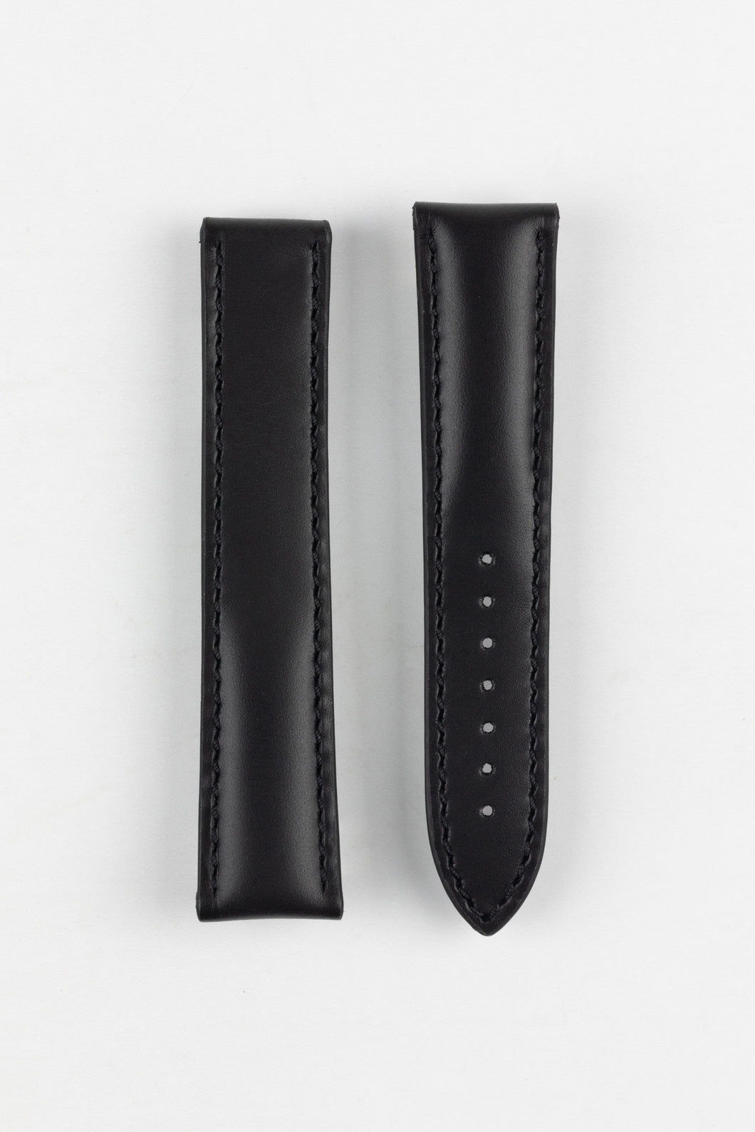 Rios1931 - Calf Leather Watch Strap for Omega folding clasp - BLACK