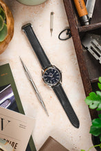 Load image into Gallery viewer, Rios1931 - Calf Leather Watch Strap for Omega folding clasp - BLACK