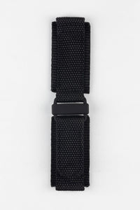 24mm Honeycomb Nylon Watch Strap BLACK Tactical Hook & Loop Military style