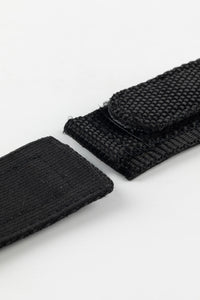 24mm Honeycomb Nylon Watch Strap BLACK Tactical Hook & Loop Military style