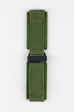 Load image into Gallery viewer, Tactical Hook &amp; Loop Military Dive style Nylon Watch Strap OLIVE GREEN PVD 24 mm