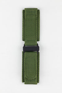 Tactical Hook & Loop Military Dive style Nylon Watch Strap OLIVE GREEN PVD 24 mm