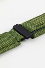 Load image into Gallery viewer, Tactical Hook &amp; Loop Military Dive style Nylon Watch Strap OLIVE GREEN PVD 24 mm
