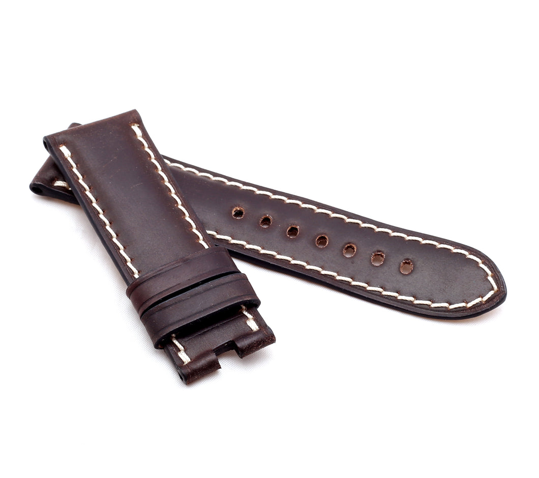 Marino SHELL CORDOVAN Watch Strap for Folding Clasp BROWN