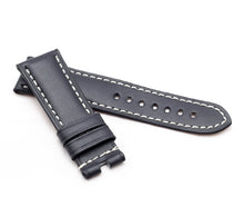 Load image into Gallery viewer, Marino Deployment : Calf Saddle Leather Watch Strap Black  24mm