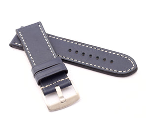 Marino Parallel : Luxury Calf Saddle Leather Watch Strap BLUE