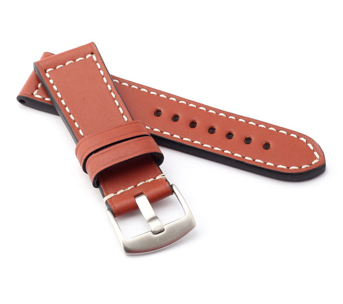 Marino : Premium Calf Saddle Leather Watch Strap LIGHT BROWN 24mm 26mm